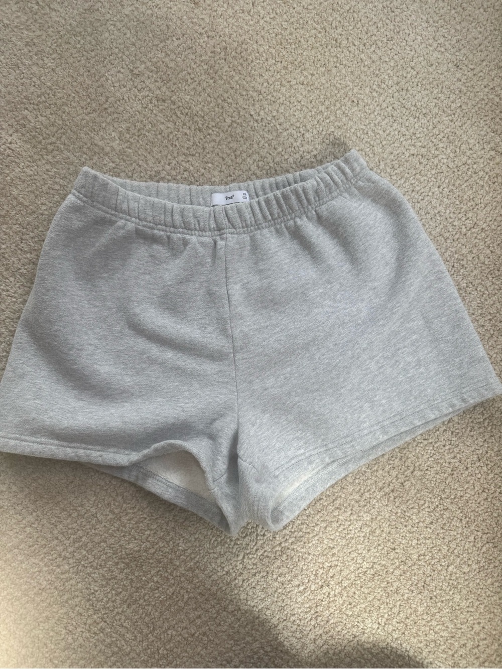 TNA Light Gray Elastic Waist Athletic Shorts